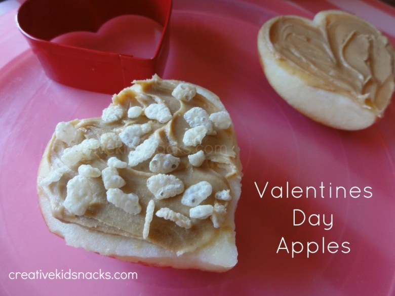 Valentines Day Apples - Sweet, healthy afternoon snack for Valentines Day