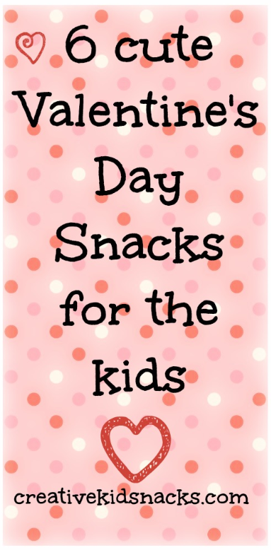 6 Cute Valentines Day Snacks for the kids. Can't tell whether the oatmeal one or the apple one is my favorite!