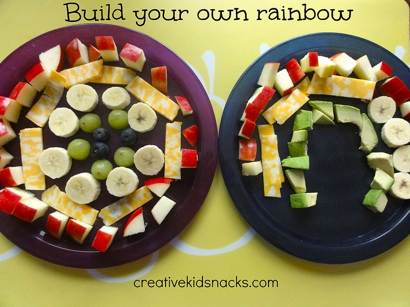 Build a Rainbow lunch.  Have the kids design their own rainbow using a variety of fruits and veggies.  Lots of ideas at creativekidsnacks.com on how to include healthy ingredients in the kids' lunches.